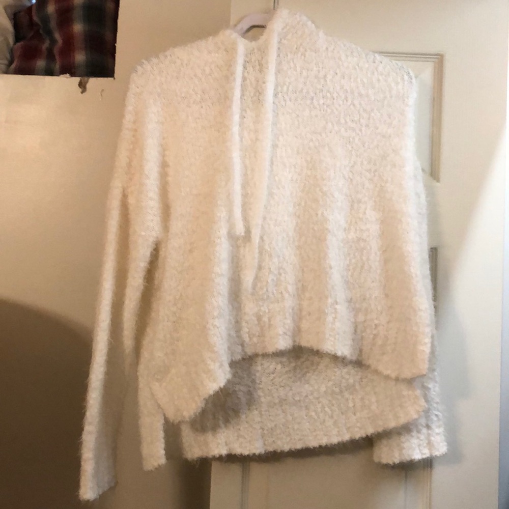 white sweater